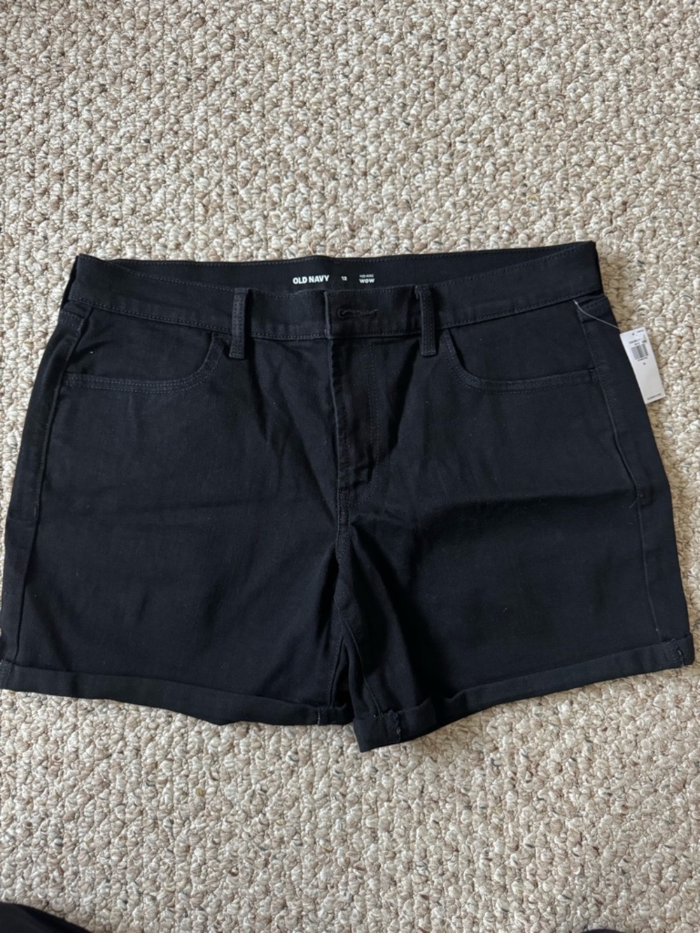 Old Navy Black Women's Shorts Mid Rise NWT Sz 12